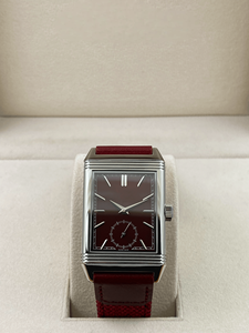 Reloj Rectangular de Lujo para Hombre con Segundero Pequeño, Caja de Metal Pulido, Correa Roja de Dos Tonos para Eventos Formales y Casuales Elegantes - Product Image 6