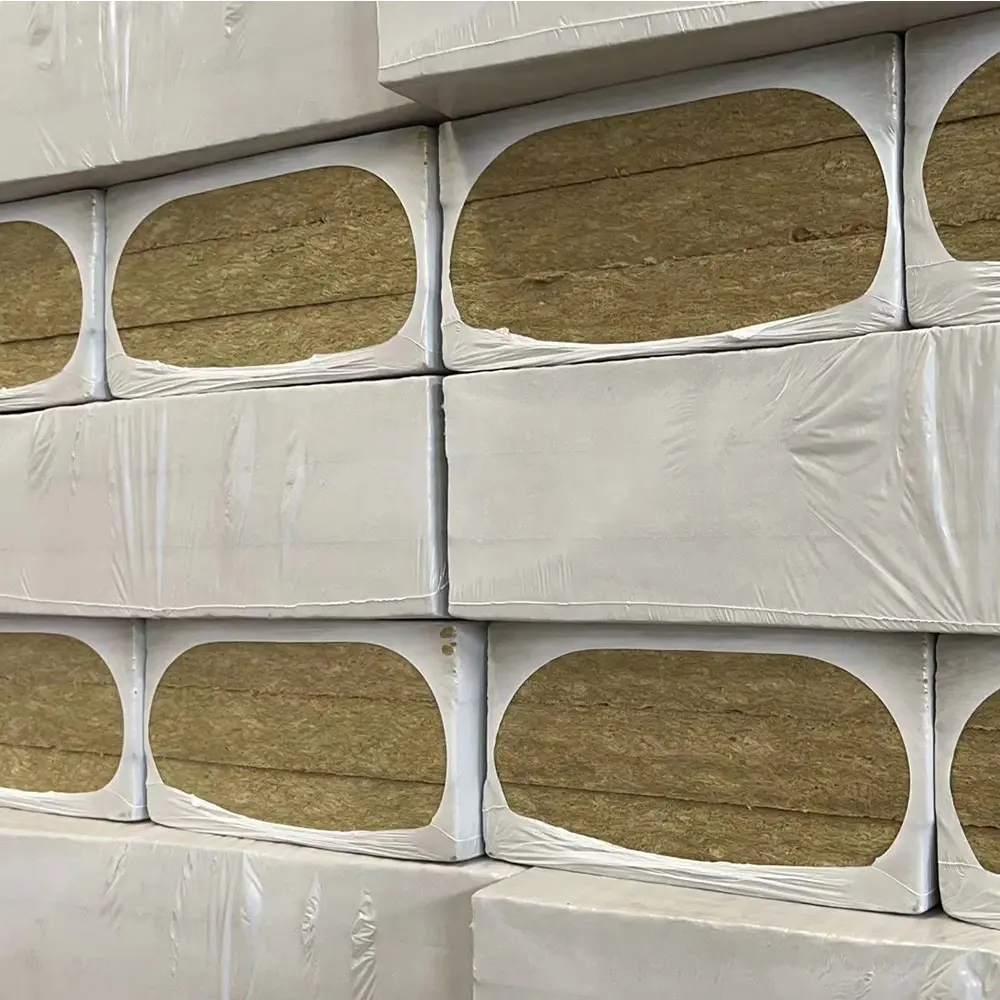 High Density Rock Wool Board And Stone Wool Sheet Mineral Wool Insulation / Lana De Roca