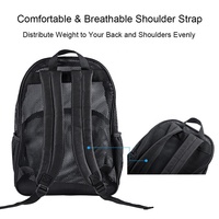 Vente en gros de sacs d'école transparents avec logo personnalisé sacs d'étudiant semi-transparent sac à dos d'école confortable en maille de bain
