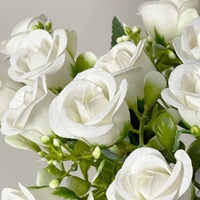 Bouquet de mini-roses artificielles en soie de haute qualité, écologiques, de la marque Jade Horizon, pour la décoration intérieure/extérieure, mariage, maison