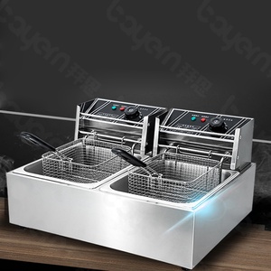 Freidora Eléctrica Comercial de Gran Capacidad 6L+6L+6L con 3 Tanques y 3 Cestas, Precio Mayorista Profesional para Snacks - Product Image 3