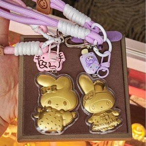 Llavero Dorado de My Melody de Shuibei, Forma 3D, Colgante Portátil para Bolsa, Regalo para Novia - Product Image 5