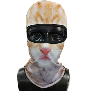 หน้ากากโพลีเอสเตอร์แบบเต็มหน้าสำหรับขี่จักรยานวิ่งปีนเขาหน้ากากสกีหมวกไหมพรมหัวกะโหลกออกแบบโลโก้ได้ตามต้องการ - Product Image 4