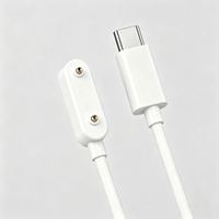 Câble de charge rapide magnétique Type-C à 2 broches avec transfert de données pour montre connectée pour enfants - Chargeur magnétique universel