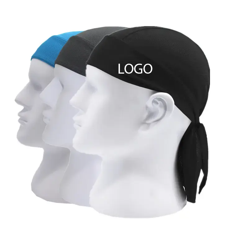 Doublure de casque respirante à séchage rapide, Logo personnalisé, cyclisme, sport, course à pied, maille, crâne de Pirate, bonnet, Bandana Durag