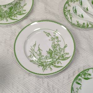 Ensemble de bols, assiettes plates et cuillères de style européen, vaisselle en porcelaine fine, ensemble de 10 pièces, luxe léger, ensemble pour 2 personnes avec boîte cadeau - Product Image 2