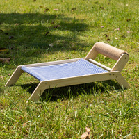 Hamac pour chat, mobilier d'intérieur, arbre à chat, mini chaise de plage, lit pour chat, griffoir en bois durable