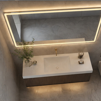 Espejo de Baño Rectangular Inteligente con LED, Interruptor Táctil, Antivaho, Iluminación Regulable, Clasificación IP65, Diseño Moderno para Uso Doméstico