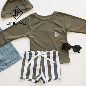 Customized Summer Children Swimsuit Printed Two Piece Boys Swimsuit Manufacturer Kid Swimwear - Product Image 3