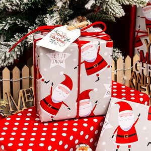 Christmas Wrapping <b>Paper</b> Red double-sided polka-dot wrapping <b>paper</b> Santa Claus <b>Pattern</b> Wrapping <b>Paper</b> Holiday Wrapping <b>Paper</b> - Product Image 2
