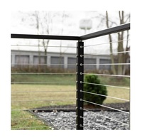 Tube de balustrade de balcon extérieur en acier inoxydable de haute qualité de 42 pouces avec câble