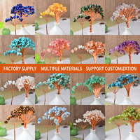 Vente en gros Nouveaux matériaux semi-finis artisanaux modernes et uniques pour bouquets de forme libre, Arbre de cristal énergétique DIY avec fil de cuivre pour la maison