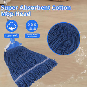 MSJ <span class=keywords><strong>Commercial</strong></span> Heavy Duty Kentucky <span class=keywords><strong>Mop</strong></span> Loop End com haste removível de aço inoxidável para limpeza eficiente do piso - Product Image 3