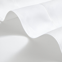 Ensemble de literie en satin de coton 60s style hôtel, housse de couette blanche, drap, taie d'oreiller pour chambre d'hôtes B&B