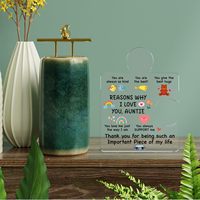 Service de découpe sur mesure d'ornements en blocs de puzzle en acrylique transparent, résistant à l'eau et aux UV, cadeau personnalisé pour maman, papa, famille