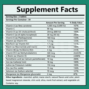 Großhandel Hochwirksame Eisen-Multivitamin-Kautabletten Nahrungsergänzungsmittel zur Steigerung des Energieniveaus <span class=keywords><strong>Vitamin</strong></span>-Tabletten für Erwachsene - Product Image 3