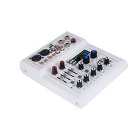Table de mixage audio mini 2-4 canaux en aluminium OEM neuve avec carte son BT USB, console DJ, KTV, enregistrement à domicile, streaming en direct