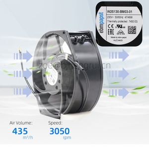 Ebmpapst 230CFM W2S130-BM03-01 230V AC 47W ตู้ควบคุมทนอุณหภูมิสูง UF-15KMR23BWHF พัดลมระบายความร้อนตามแนวแกน - Product Image 3