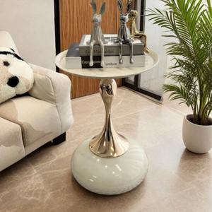 Modern Luxury Rock Slab Edge Coffee <b>Table</b> for Living Room Sofa <b>Corners</b> & Balcony Simple Movable Set - Product Image 1