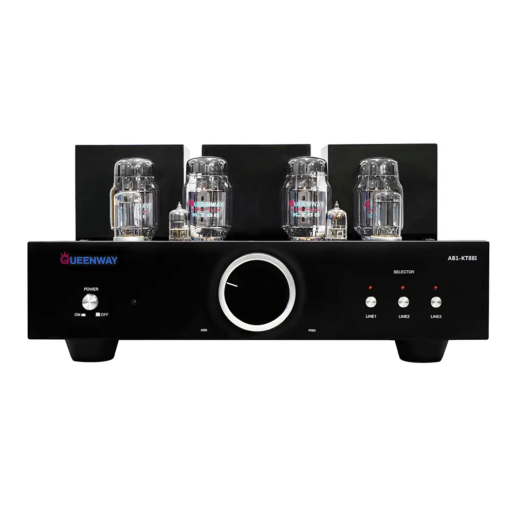 Queenway AB1-KT88I KT88*4 Integrated Vacuum Tube Amplifier Push-Pull Ultra Linear 50W*2 Mode Switch With Remote