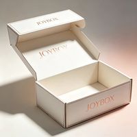 Boîte d'expédition personnalisée pour fard à joues cosmétique, en papier couché biodégradable et recyclable, avec éponge haut de gamme, pelliculage mat, gaufrage et logo UV