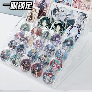 Transparent Multi Layer Badge Display Stand Desktop Storage Rack For Collectible Pins And Cards 7 Tier Organizing Holder Modern - Product Image 3