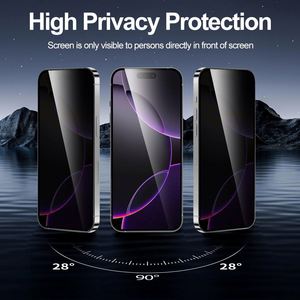 Protector de Pantalla de Privacidad de 28 Grados para iPhone Serie 17, Protector de Lente de Cámara Transparente con Impresión de Seda 9H, Vidrio Templado Anti-Espía - Product Image 2