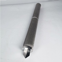 Élément filtrant métallique plissé réutilisable 222 Fin, cartouche en maille d'acier inoxydable 316L pour la filtration des polymères et des fluides industriels