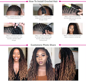 Extensiones de Cabello de Fibra de Proteína, Trenzas Suaves de Crochet de 20 Pulgadas y 24 Raíces, Estilo Gypsy Locs, Doble Trama a Máquina para Cabello Rizado, 9 Piezas/Paquete, 6-9 Paquetes - Product Image 6