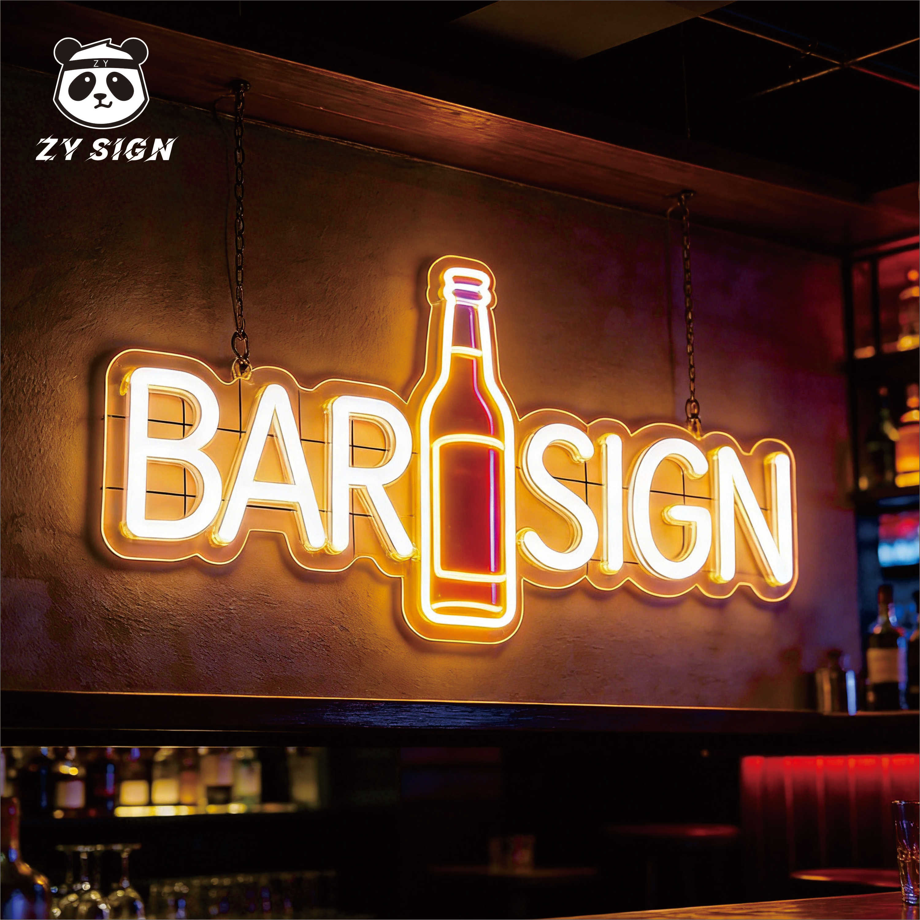 Custom LED Business Sign RGB Glow Neon Lights Waterproof Logo Letters for Car Home Office DC Powered