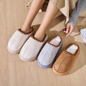 Nouvelles pantoufles en fourrure d'hiver en coton antidérapantes douillettes et chaudes pour la maison Femmes Dames Adolescentes Hommes Pantoufles pour femmes - Product Image 1