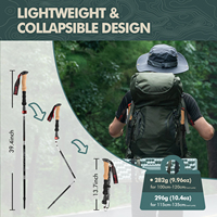Bâton de marche en aluminium réglable en Offre Spéciale Bâton de trekking pliant Bâtons de randonnée pliables 1 pièces