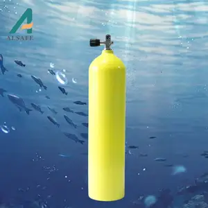 ALSAFE Manufacture Direct Sale Aluminium 1L~20L Seamless High Pressure Scuba Diving Tank Oxygen Gas Cylinder