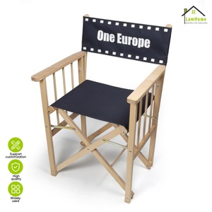 Chaise de Réalisateur Pliante en Bois Légère avec Logo Personnalisé, Idéale pour les Sorties Familiales, les Pique-niques au Parc et le Camping en Plein Air - Product Image 2
