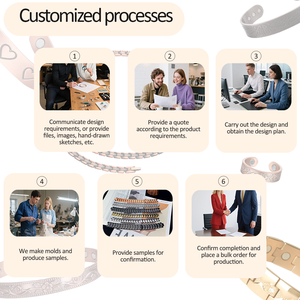 All'ingrosso 99.99% puro rame magnetico minimalista braccialetti di moda braccialetti di moda per l'artrite sollievo - Product Image 4