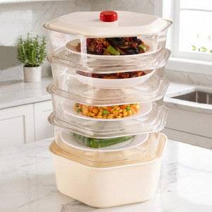 ตะกร้าล้างผักพลาสติกใสพร้อมที่ระบายน้ำสำหรับอ่างล้างจานในครัว สำหรับทำความสะอาดและจัดเก็บผลไม้และผัก - Product Image 5