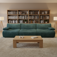 Juego de sofá Seccional de tela de bambú minimalista italiano, diseño creativo comprimido al vacío para apartamentos pequeños y grandes, relleno de esponja