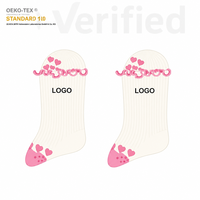 Chaussettes de yoga et de pilates pour femmes, tricotées, avec logo personnalisé, bordure volantée, antidérapantes, pour le fitness printanier