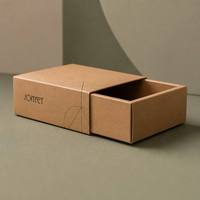 Boîte d'emballage cosmétique portable en papier naturel avec tiroir coulissant, personnalisable avec logo et taille, pour cadeaux, directement de l'usine