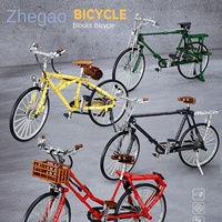 Vélos en blocs de construction en plastique colorés en gros pour OEM – Jouet créatif DIY pour garçons, modèle d'assemblage amusant, jouet éducatif