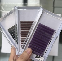 Cils en cachemire doux noir mat 0.03 0.05 0.07mm Volume russe cils 0.10 0.15 0.18 0.20 Extensions de cils individuels classiques