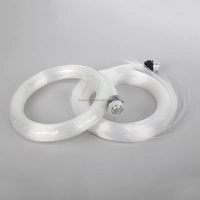 Rollo de Fibra Óptica de Plástico PMMA con Luz de Extremo, Decoración de Techo con Fibra Óptica LED para Cines, Cable Óptico de Fibra Óptica