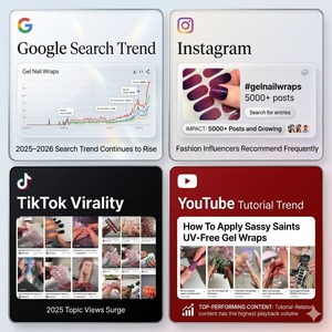 <span class=keywords><strong>Uñas</strong></span> de Gel Semicuradas con Detalles de Luna <span class=keywords><strong>y</strong></span> Estrella para Suministros de Salón de Belleza - Product Image 4