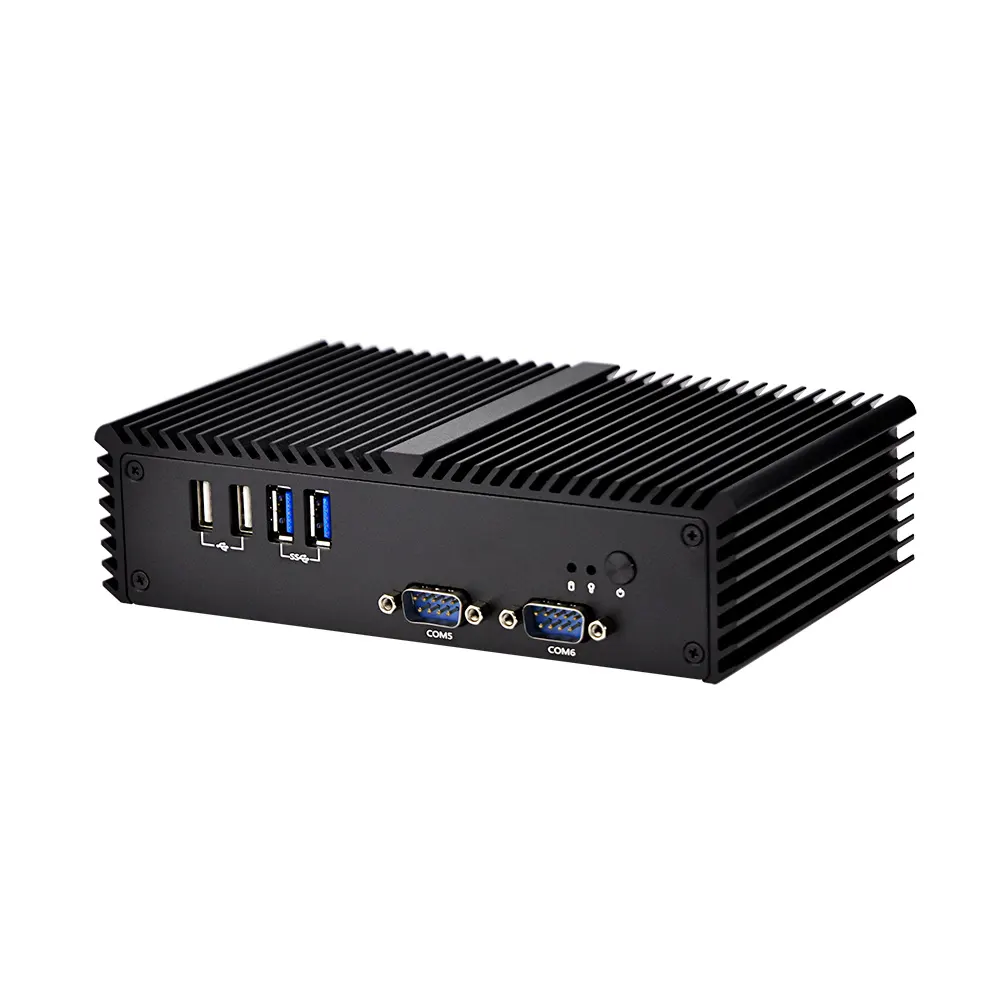 Computador, qotom mini pc q375p AES-NI fanless mini computador i7 5500u 2.4ghz ferragem computador com 6 portas seriais