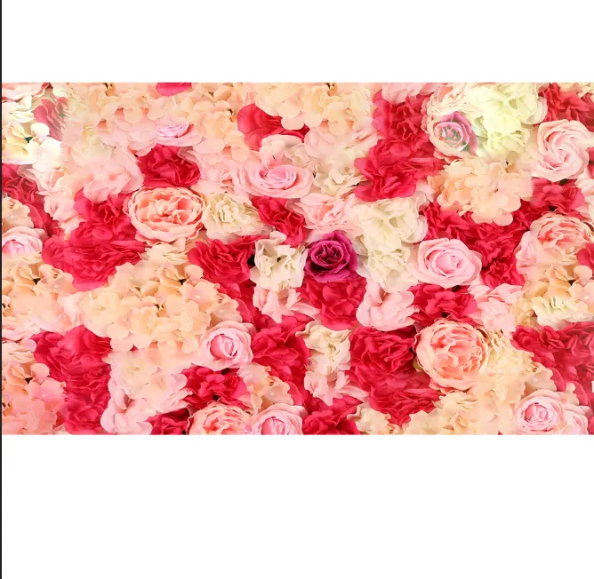 Enroulé de mariage en soie artificielle, personnalisé, pour mur de fleurs, toile de fond, Rose