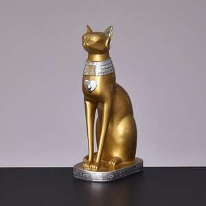 Statue en résine de l'ancien dieu <span class=keywords><strong>chat</strong></span> <span class=keywords><strong>égyptien</strong></span>, objet de collection culturel créatif, décoration d'intérieur pour meuble TV ou cave à vin, cadeau pour nouvelle maison - Product Image 3