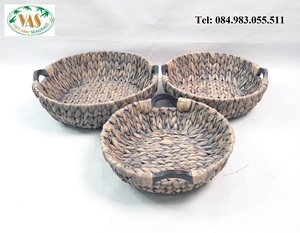 ตะกร้าผักตบชวาสำหรับจัดเก็บเสื้อผ้าจัดระเบียบบ้านและตกแต่งทำจากเวียดนามปรับขนาดได้ - Product Image 5