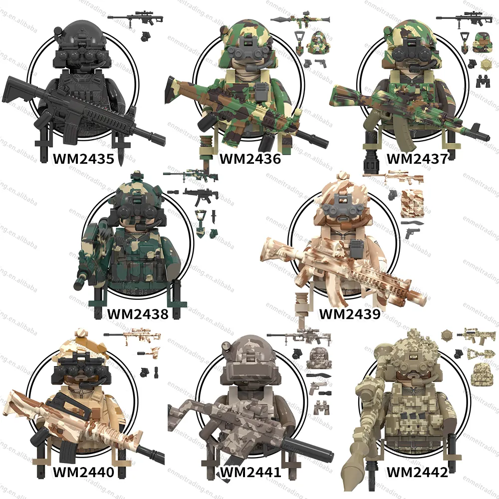 WM6147 Military Set Special Air Service KSK Alpha Wild Child Special Forces Snow Leopard Commando Navy Seal Building Blocks Toys