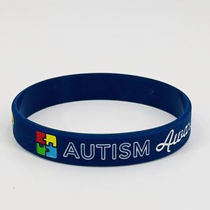 Bracelets en silicone personnalisés pour l'autisme en stock – Logo et texte personnalisables – Cadeaux promotionnels – Bracelets publicitaires - Product Image 5