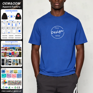 Camisetas Deportivas de Lujo Personalizadas al por Mayor, de Corte Holgado, con Estampado Serigrafiado, Cuello Acanalado Grueso, Color Sólido, para Hombre, de Alta Calidad - Product Image 1